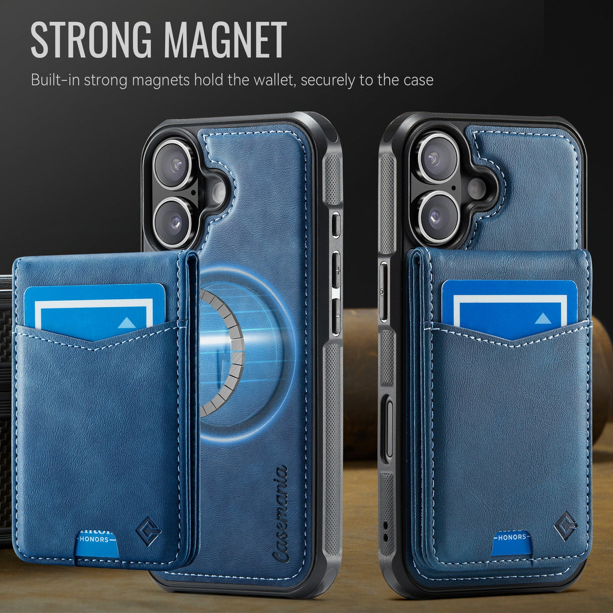 Apple iPhone 17 Hülle - Navy Blue - MagSafe-Backcover mit Kartenfach