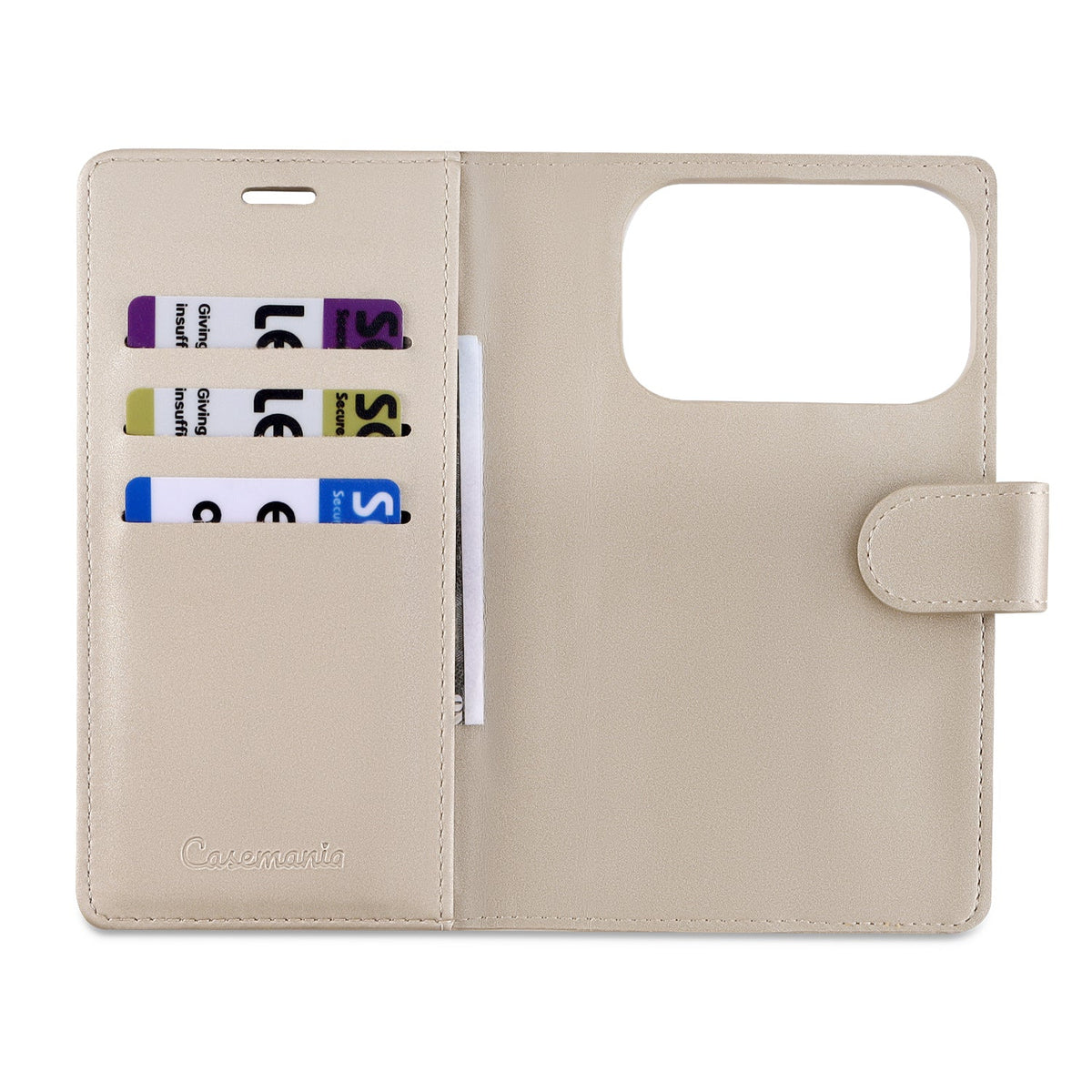 Apple iPhone 17 Pro Hoesje - Gold - 2 in 1 Velvet Bookcase