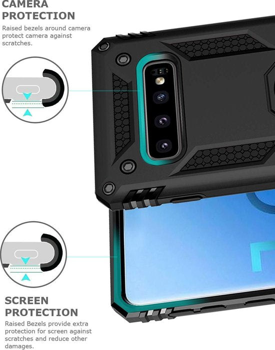 Samsung Galaxy S10+ Hülle - Gold - Armor Kickstand Backcover
