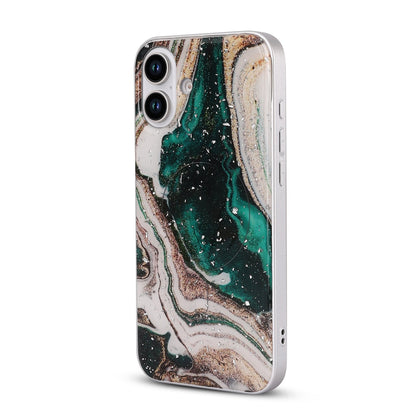 Apple iPhone 16 Hoesje - Groen - Marmer MagSafe Back Cover