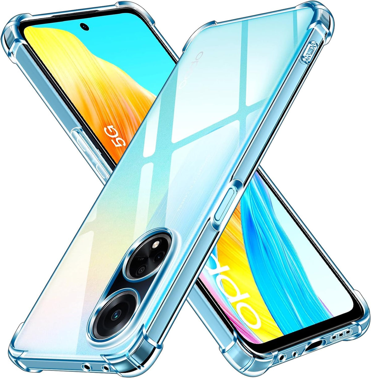 Oppo A98 Hoesje - Transparant - Anti-Shock Back Cover