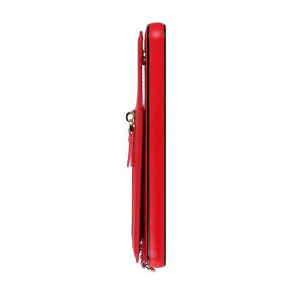 Samsung Galaxy A14 Hoesje - Rood - Luxe Back Cover met Telefoonkoord en Rits