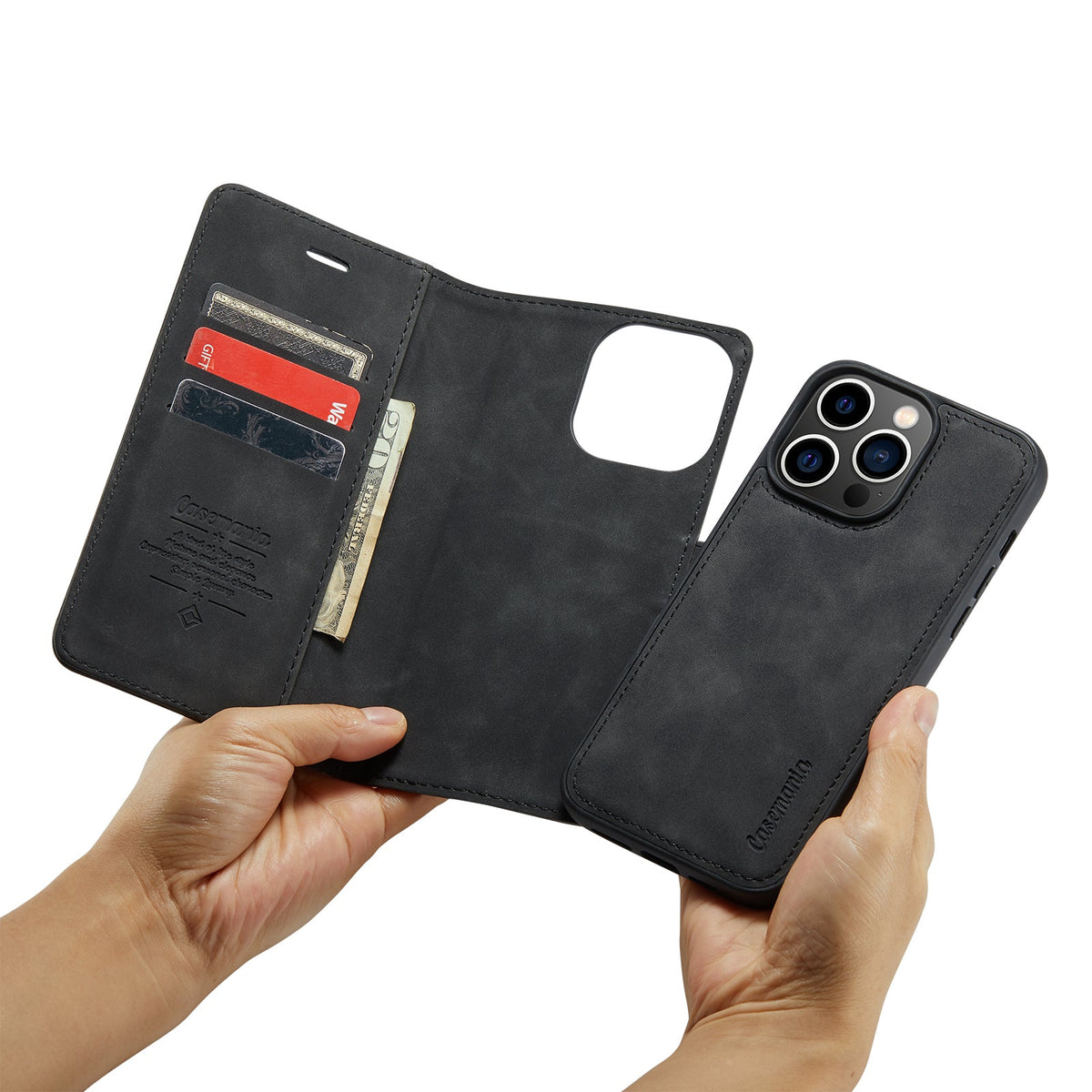 iPhone 15 Pro Max Hoesje - Charcoal Gray - 2 in 1 Bookcase