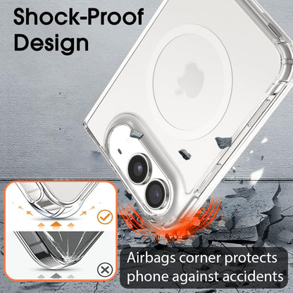 Apple iPhone Duo Hoesje - Transparant - Anti-Shock MagSafe Back Cover