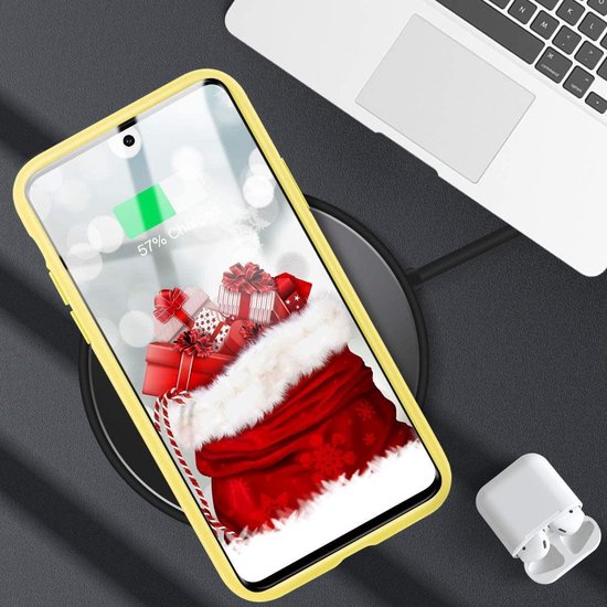Samsung Galaxy S20 Ultra Hoesje - Geel - Siliconen Back Cover