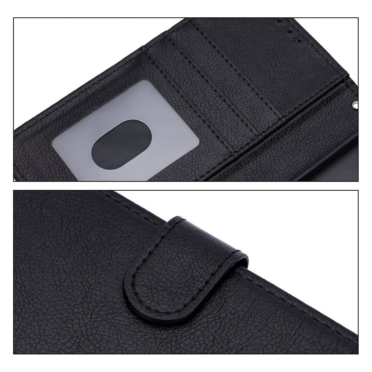 Samsung Galaxy A37 Hoesje - Zwart - Luxe Kunstlederen Portemonnee Bookcase