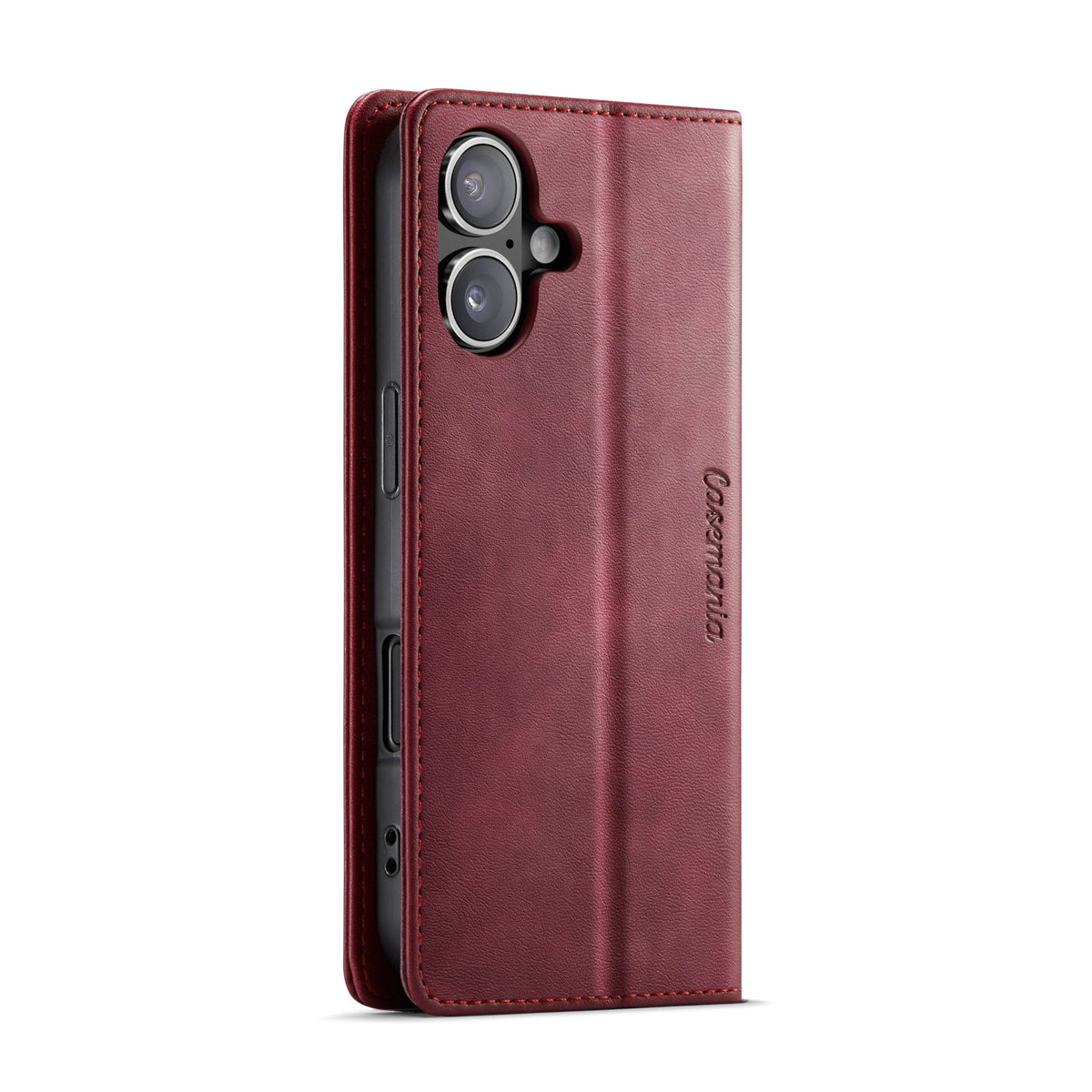 Apple iPhone 17 Case - Burgundy Red - Luxury Thin Wallet Case
