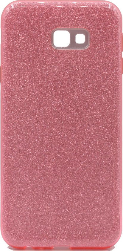 Samsung Galaxy J4+ (2018) Hoesje - Roze - Glitter Back Cover