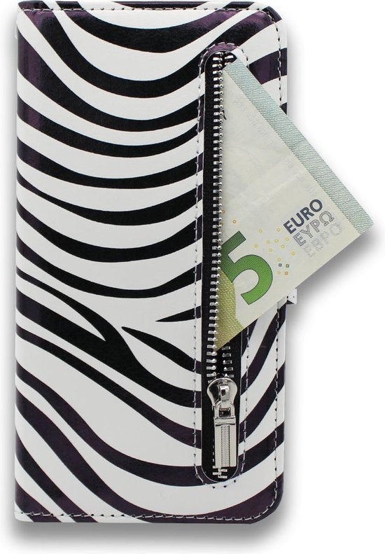 Samsung Galaxy S10e Hoesje - Zebra - Print Bookcase
