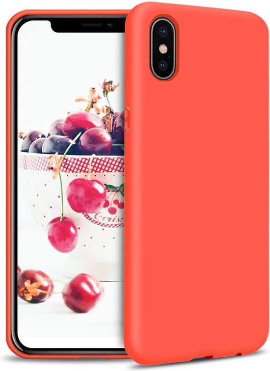 Apple iPhone Xs Max Hoesje - Rood - Siliconen Back Cover