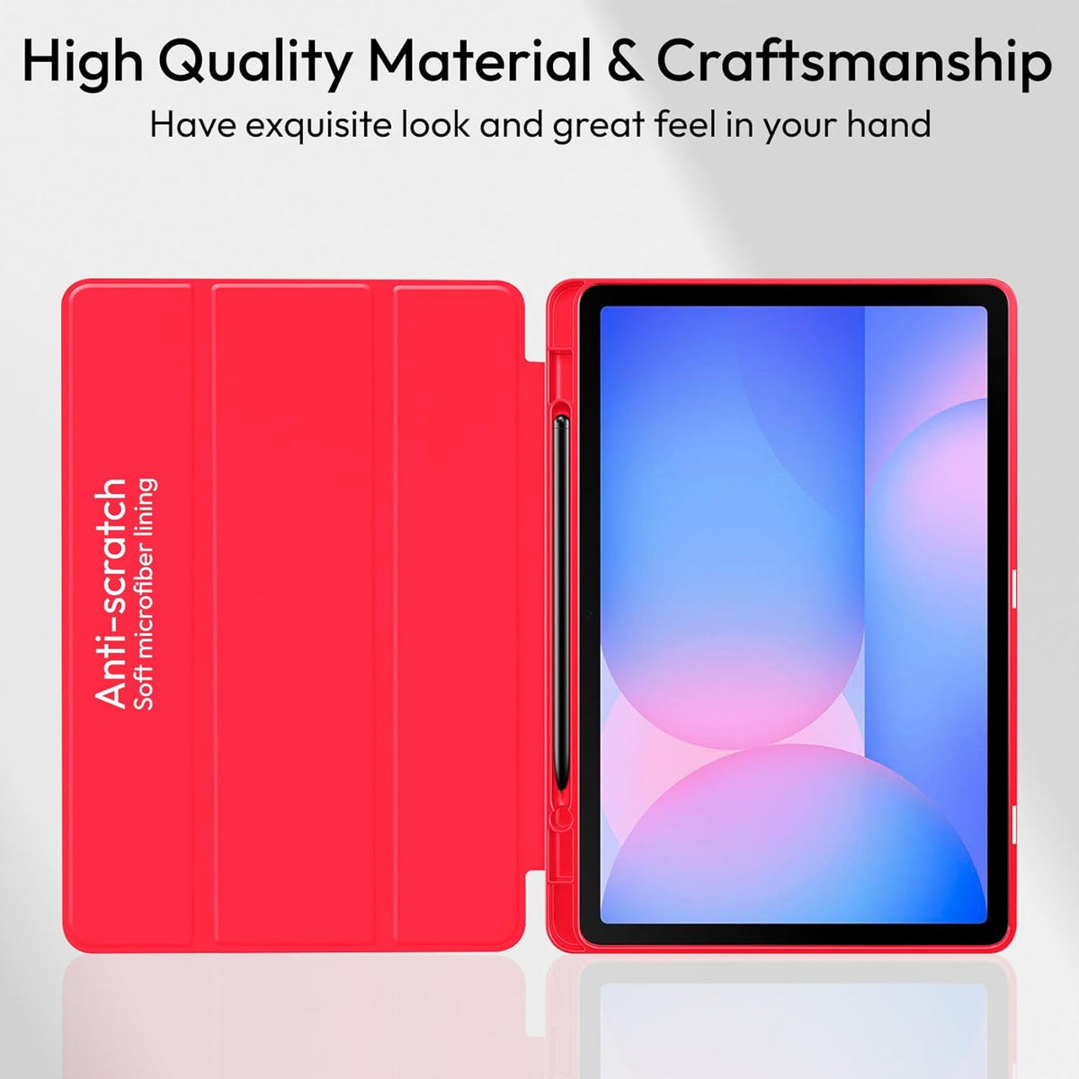 Samsung Galaxy Tab S10 Lite Tablethoes - Rood - Smart Cover