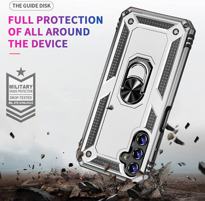 Samsung Galaxy A14 4G Hoesje - Grijs - Armor Kickstand Back Cover