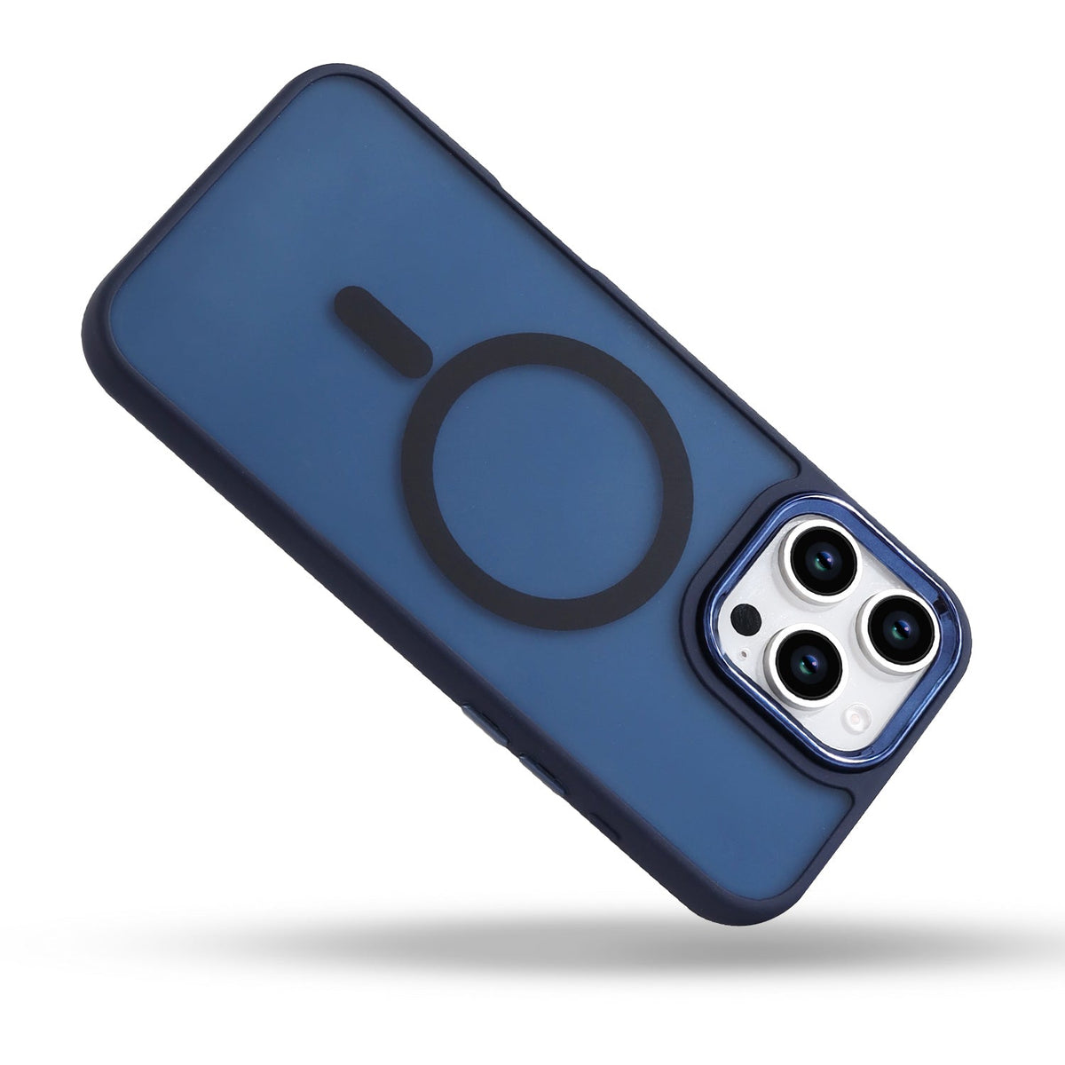 Apple iPhone 16 Pro Max Hoesje - Blauw - Matte Armor MagSafe Back Cover