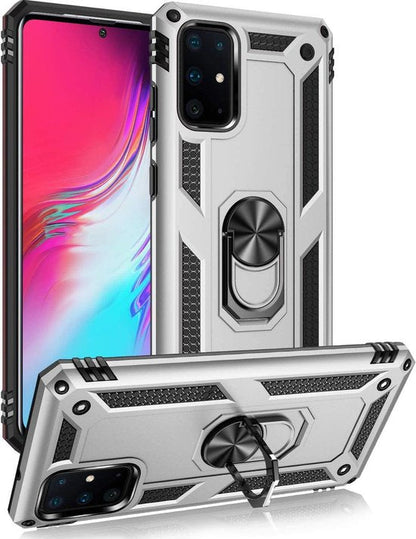 Samsung Galaxy S20 Plus Hoesje - Grijs - Armor Kickstand Back Cover