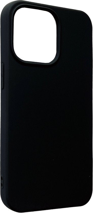 Apple iPhone 13 Pro Hoesje - Zwart - Matte Siliconen Back Cover