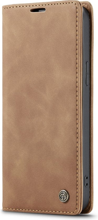 Apple iPhone 13 Pro Hoesje - Sienna Brown - Dunne Bookcase