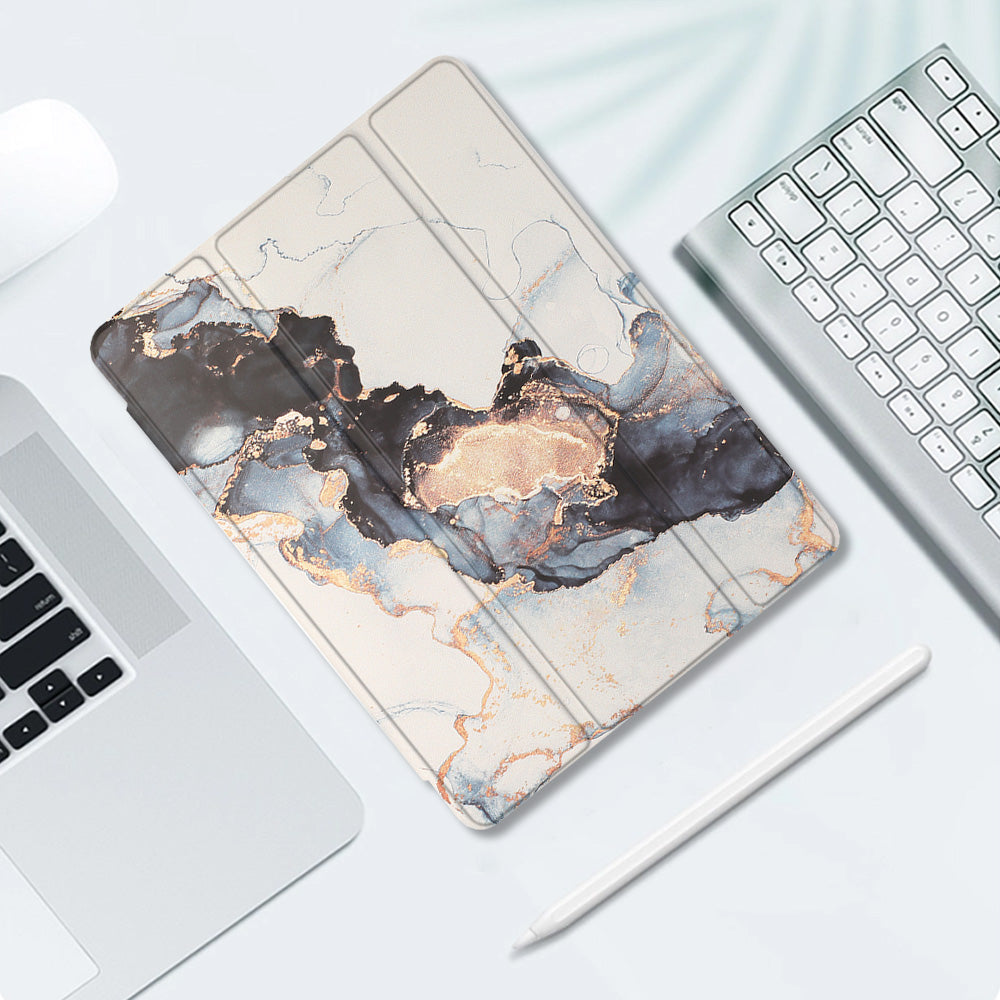 Apple iPad 7 10.2 (2019) Tablet-Hülle Smart Cover - , Marmor Weiß