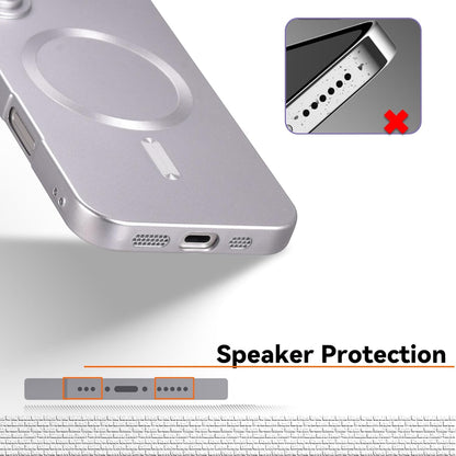 Apple iPhone 16 Case - Silver - Matte Silicone MagSafe Back Cover