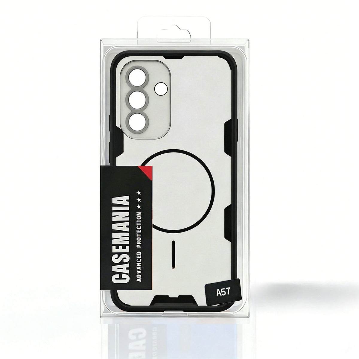 Samsung Galaxy A17 Hoesje - Transparant | Zwart - Frosted Matte Hardcase MagSafe Back Cover