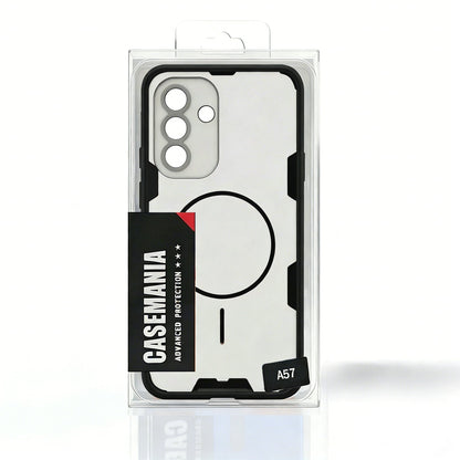 Samsung Galaxy A37 Hoesje - Transparant | Zwart - Frosted Matte Hardcase MagSafe Back Cover