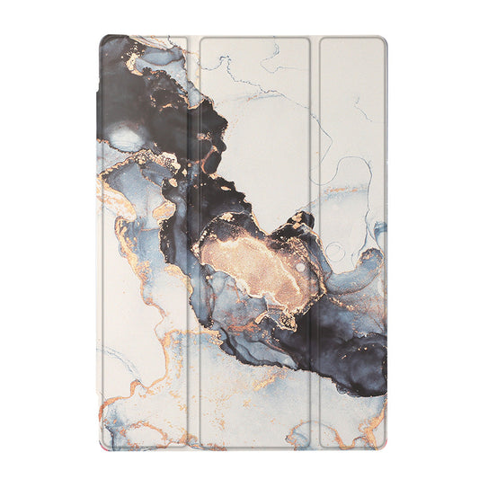 Samsung Galaxy Tab A8 Tablethoes - Marmer Wit - Smart Cover
