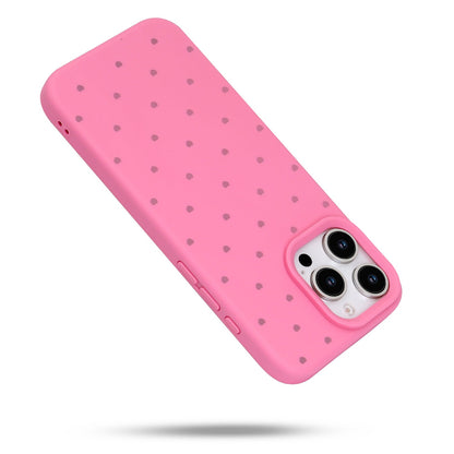 Apple iPhone 15 Pro Max Hoesje - Neon Roze - Hartjes Back Cover