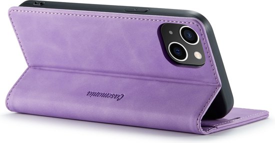 Apple iPhone 13 Hoesje - Bright Lila - Dunne Bookcase