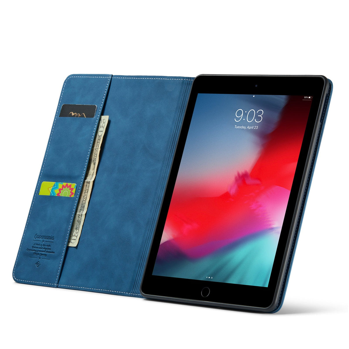 Apple iPad 9 10.2 (2021) Tablethoes - Navy Blue - Draaibare Bookcase