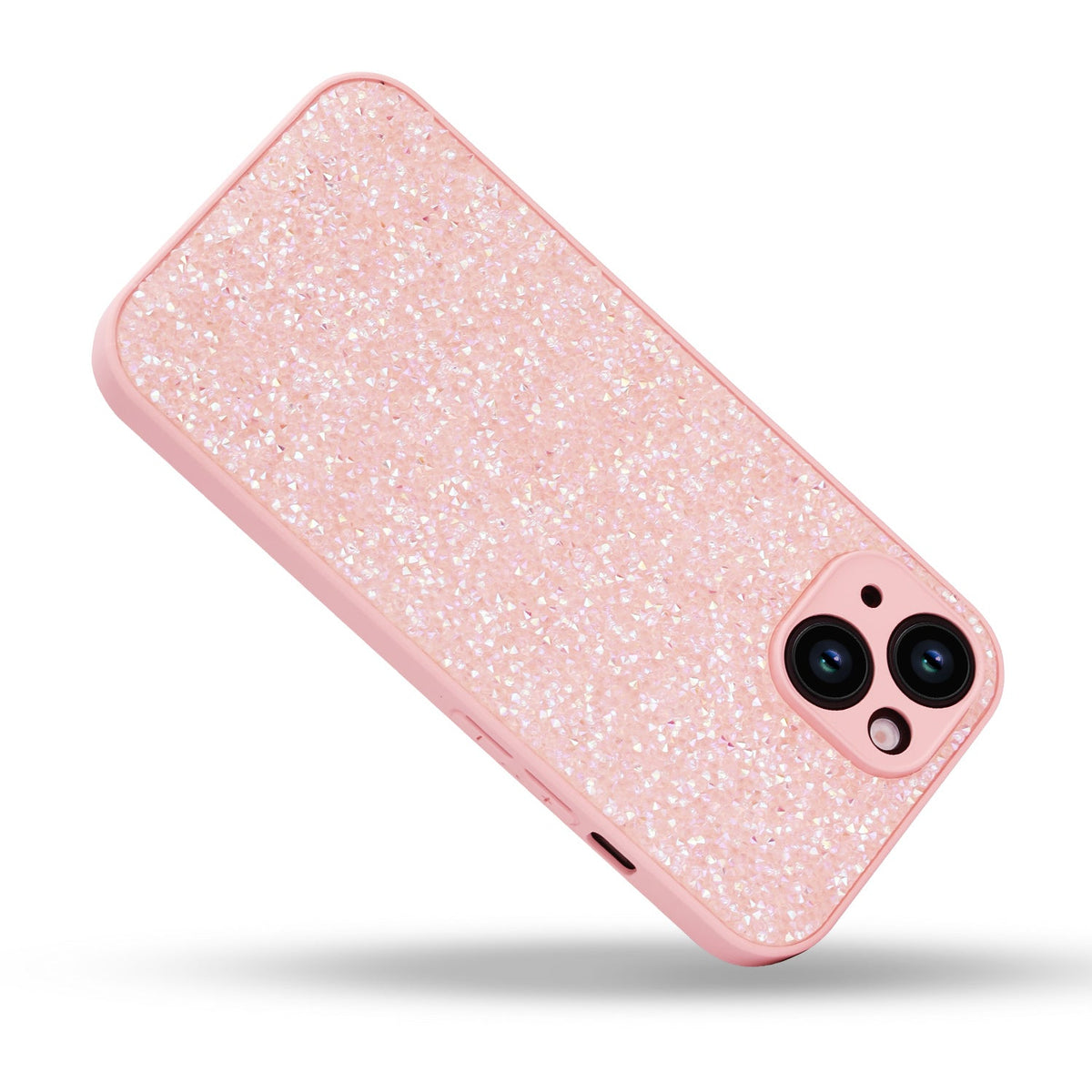iPhone 15 Hoesje - Roze - Diamant Glitter Back Cover