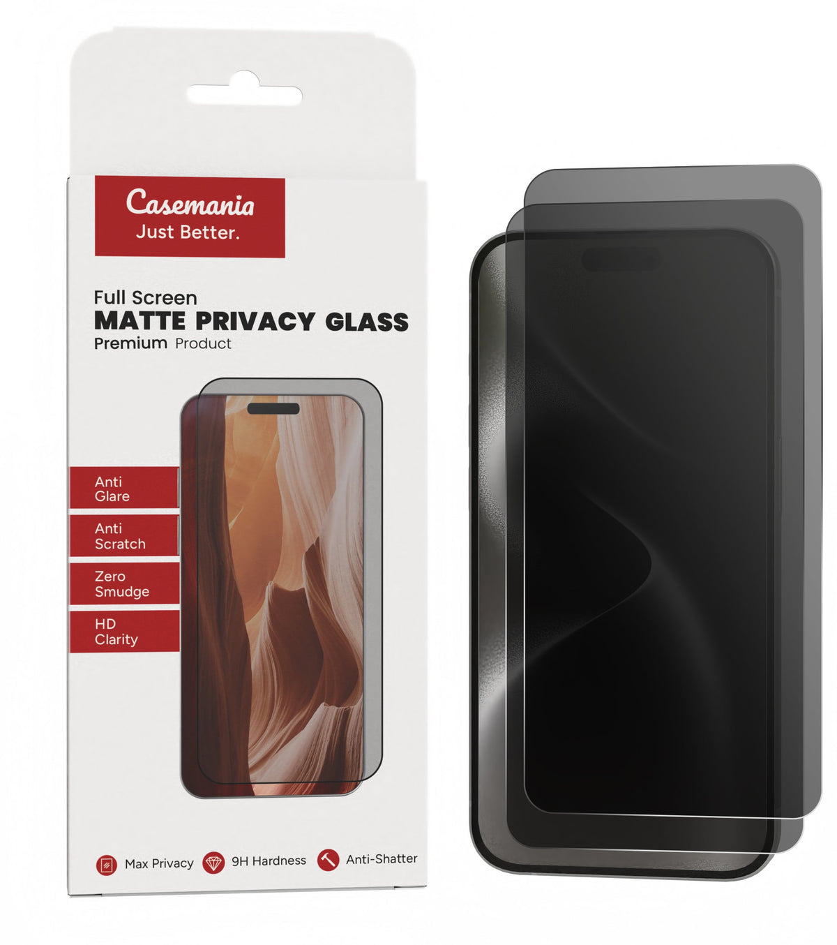 Apple iPhone 16 Pro Max Screenprotector - Matte Privacy - 2 Stuks