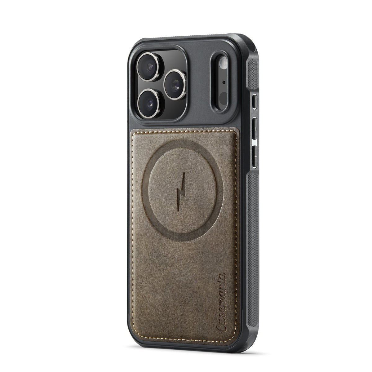 Apple iPhone 17 Pro Case - Sienna Brown - Faux Leather MagSafe Back Cover