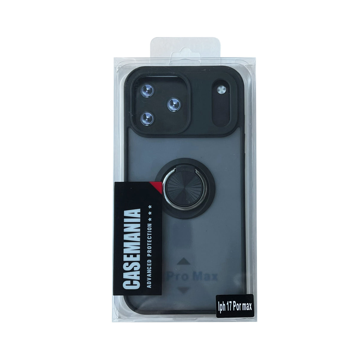 Apple iPhone 18 Pro Max Hoesje - Zwart - Ring Kickstand MagSafe Back Cover