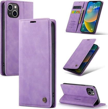Apple iPhone 14 Hoesje - Bright Lila - Dunne Bookcase