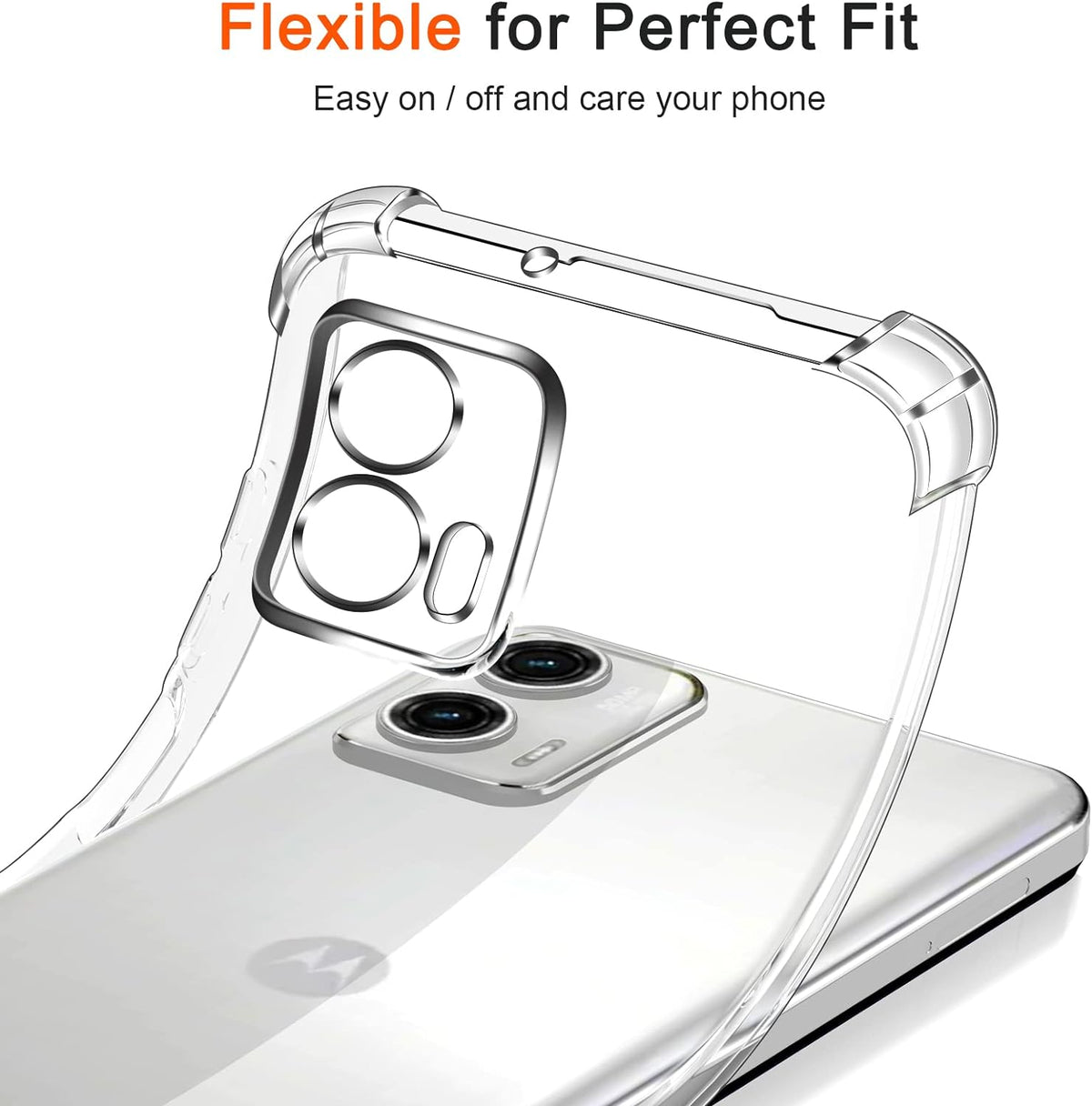 Motorola Moto G73 Case - Clear - Shockproof Back Cover