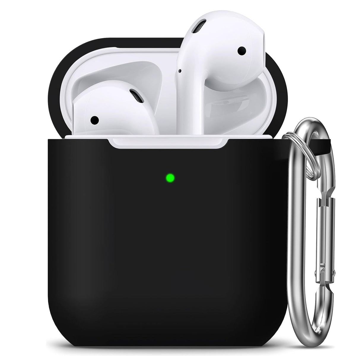 Apple AirPods 2 / 1 Hoesje - Liquid Siliconen - Zwart