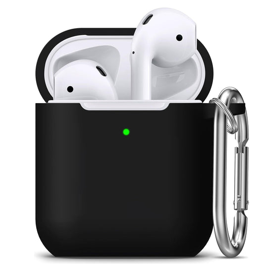Apple AirPods 2 / 1 Hoesje - Liquid Siliconen - Zwart