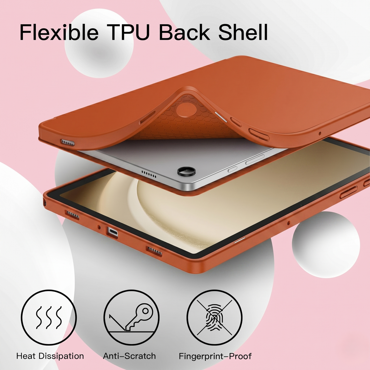 Samsung Galaxy Tab A9 Plus Tablet Case - Orange - Smart Cover