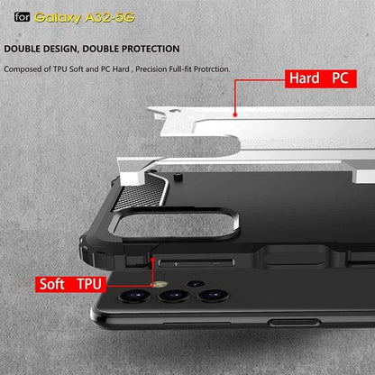 Samsung Galaxy A32 5G Hoesje - Zwart - Armor Kickstand Back Cover