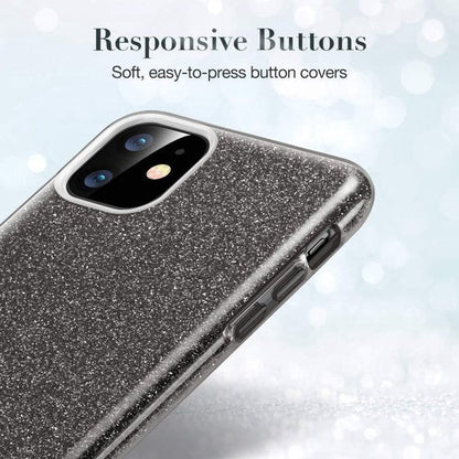 Apple iPhone 12 Mini Hülle - Schwarz - Glitter Back Cover