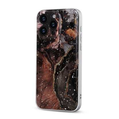 Apple iPhone 12 Pro Hoesje - Zwart - Marmer Glitter MagSafe Back Cover