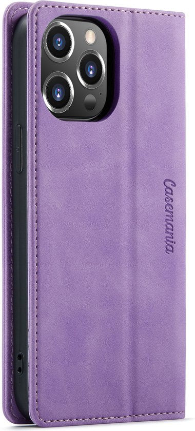 Apple iPhone 13 Pro Hoesje - Bright Lila - Dunne Bookcase