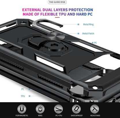 Google Pixel 9 Case - Black - Armor Kickstand Back Cover