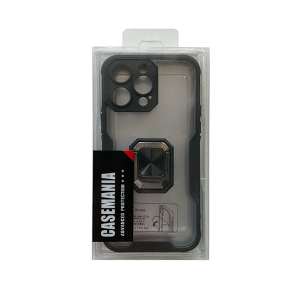 Apple iPhone 14 Pro Hoesje - Zwart - Ring Kickstand Back Cover