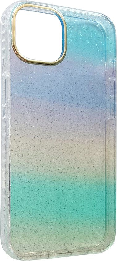 Coque iPhone 13 Pro - Paillettes Arc-en-ciel - Coque arrière à paillettes