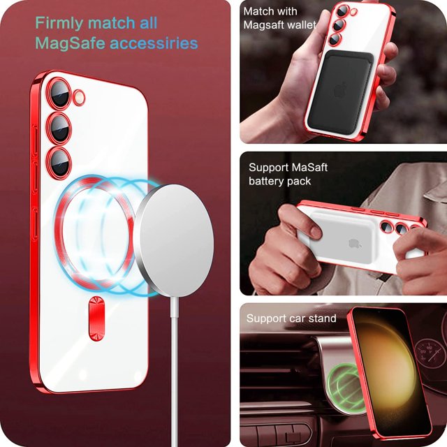 Samsung Galaxy S24 Plus Hoesje - Rood - Siliconen MagSafe Back Cover
