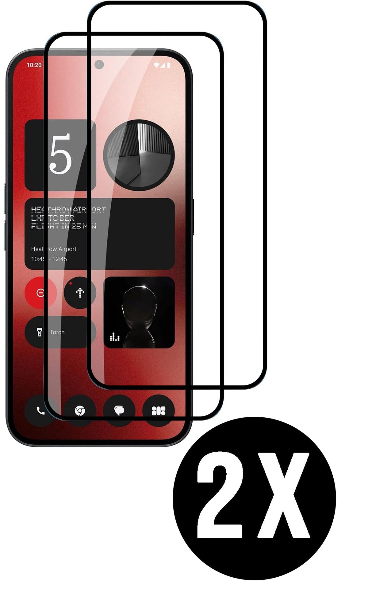 Nothing Phone (2a) Screenprotector - Full Cover - 2 Stuks