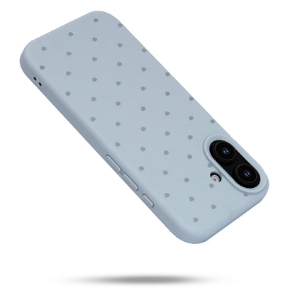 Apple iPhone 16 Hoesje - Blauw - Hartjes Back Cover