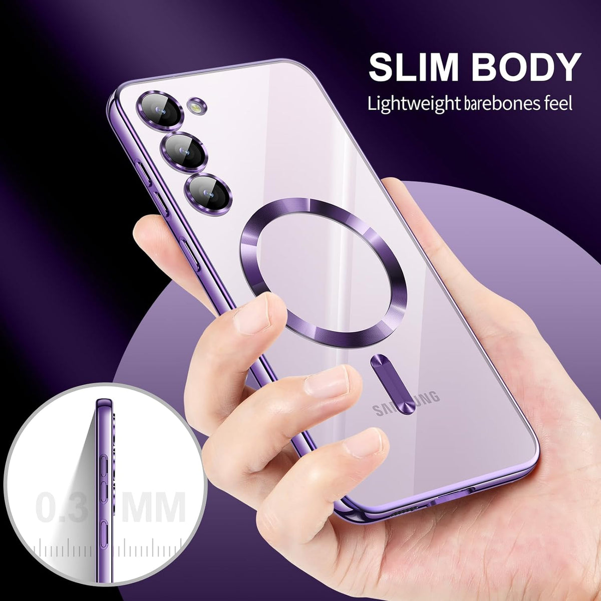 Samsung Galaxy S24 Plus Hoesje - Paars - Siliconen MagSafe Back Cover