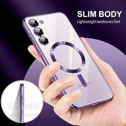 Samsung Galaxy S24 Plus Hoesje - Paars - Siliconen MagSafe Back Cover