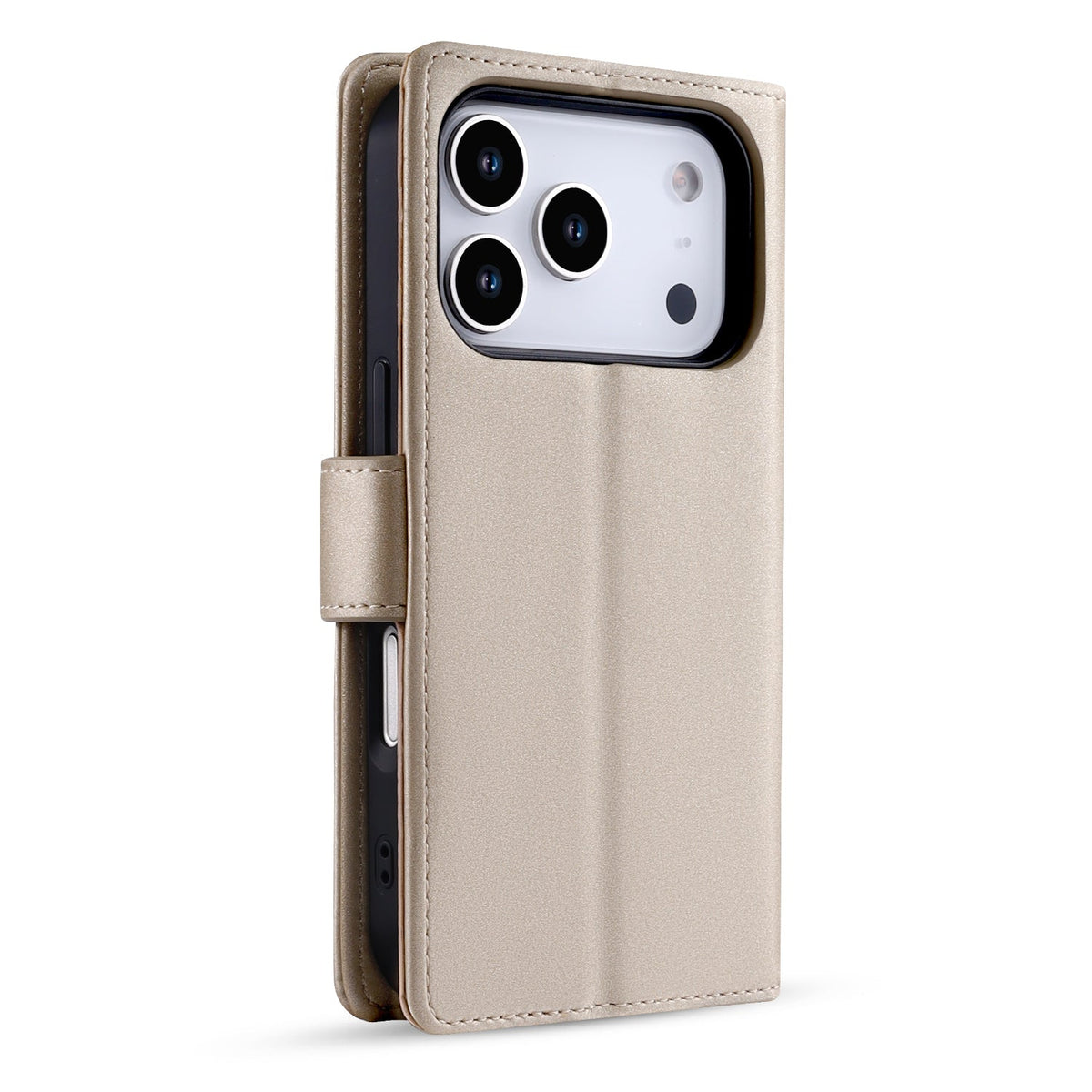Apple iPhone 17 Pro Hoesje - Gold - 2 in 1 Velvet Bookcase